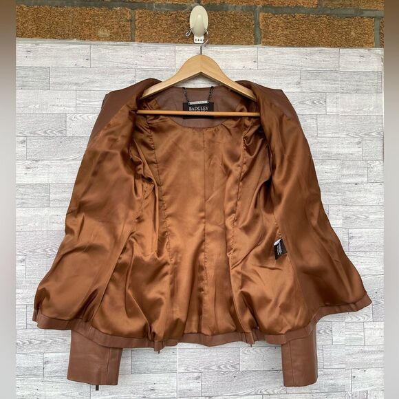 Badgley Mischka
Peplum Leather Jacket in cognac size medium - Picture 12 of 15